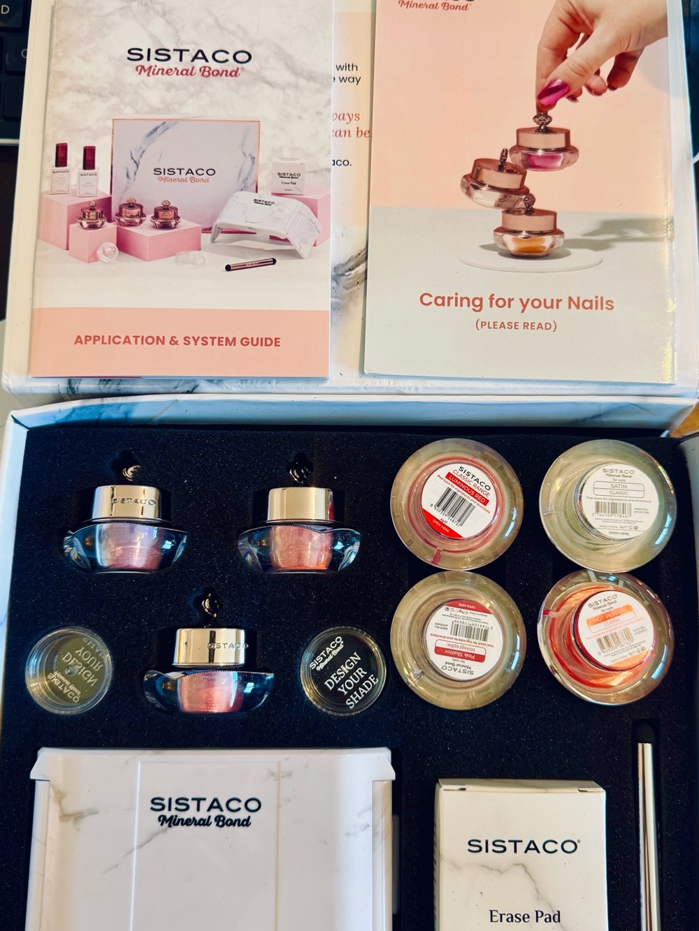 NEW! SISTACO Mineral Bond Nail System💅 LED Lamp base, Top Coat and 7 powders!